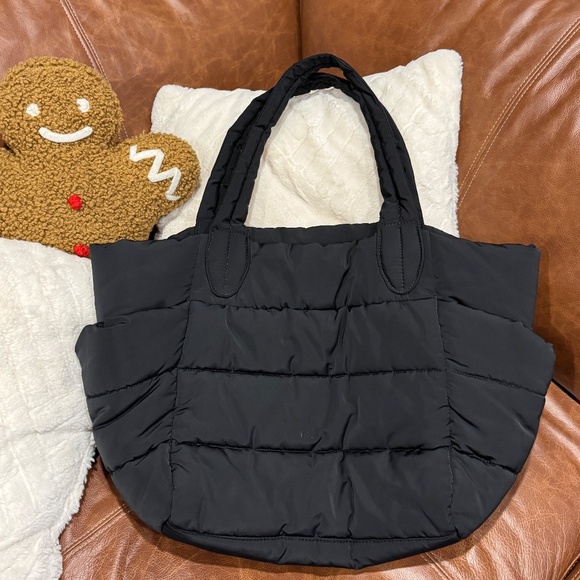 Banana Republic Puffer Tote Bag Puffy Quilted Large Small Travel Carryon Purse - Picture 2 of 6